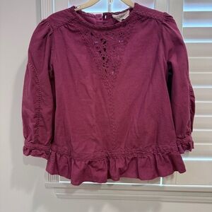 Ba&sh mauve Lace Detail Top